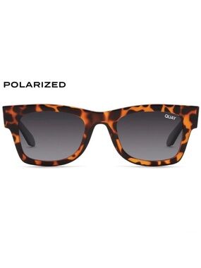 QUAY Makin Moves Sunglasses Polarized Tortoise Frame Smoke Lenses Unisex